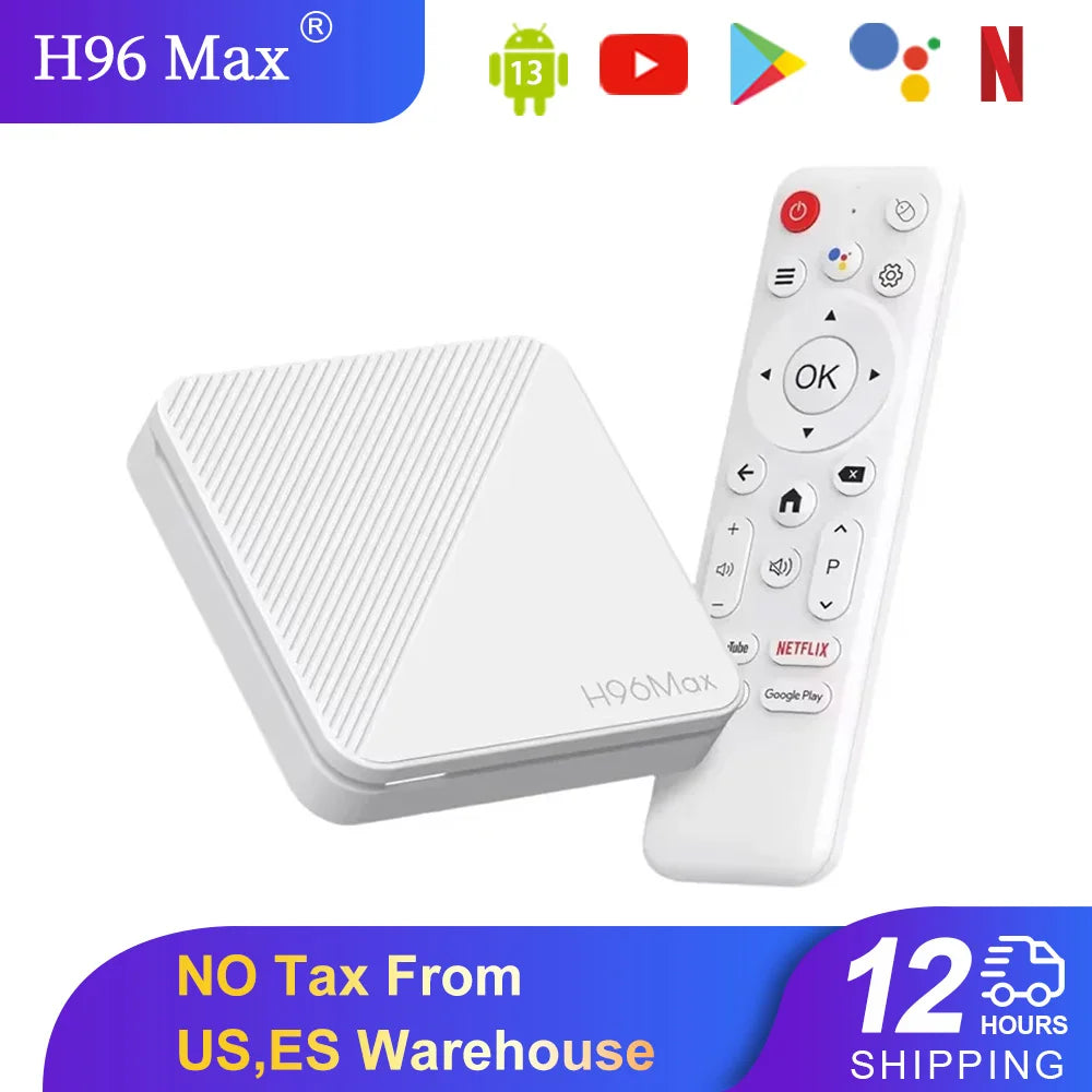 Newest H96 MAX H313 Smart TV Box Android 14 2GB 8GB 16GB Wifi6 BT 4K HD Google Voice Media Player AV1 Set Top BoxStreaming & Home Media PlayersGoWisse.com