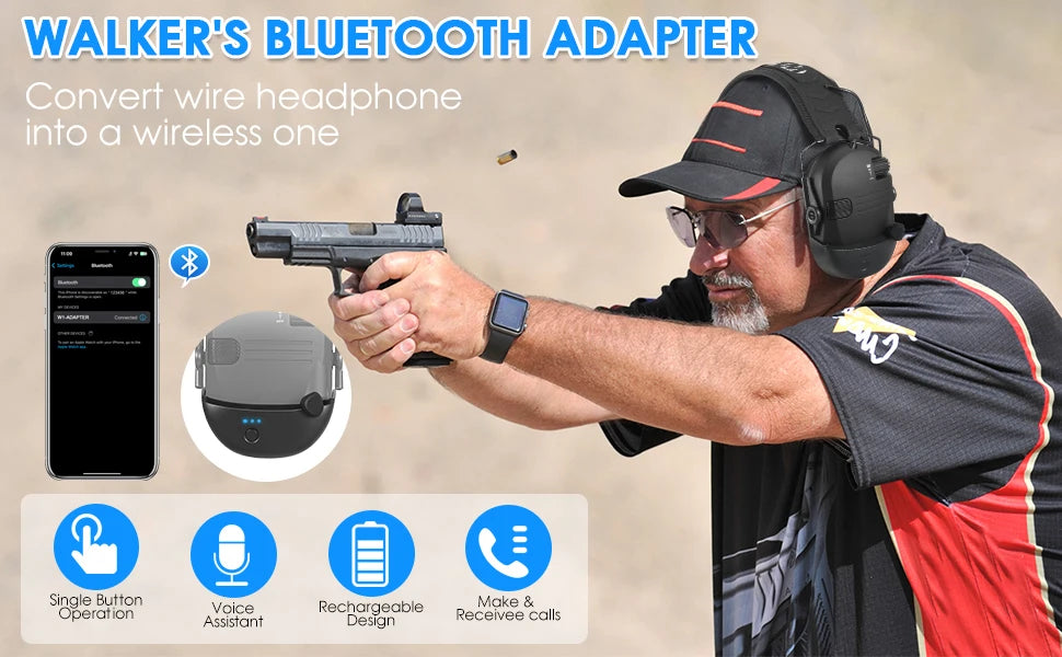 Bluetooth Tactical Electronic Shooting Earmuff Anti-noise Headphone Sound Amplification Wireless Hearing Protection Headset
