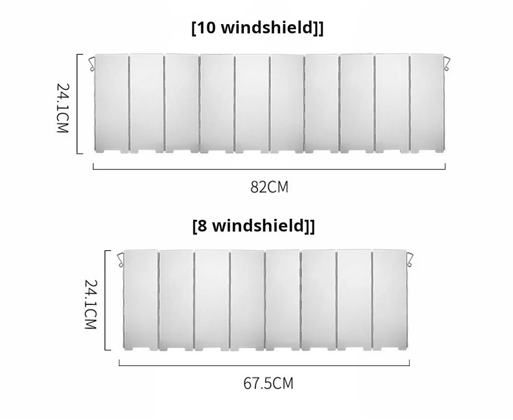 Ultralight Outdoor 10 Plates Foldable Wind Shield Camping Stoves Windshield Foldable Gas Cookers Wind Deflectors Stove