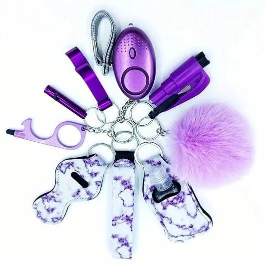 Self Defense Keychain for Women - Personal Safety Alarm with LED Light & Emergency Whistle | Protective Security Accessories