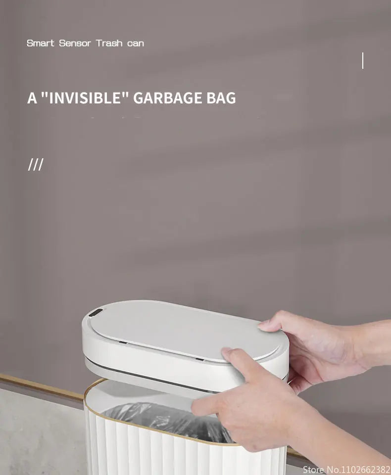 7L/9L Smart Trash Can Electronic Automatic Smart Sensor Garbage Bin Household Toilet Waste Garbage Can for Kitchen Bathroom