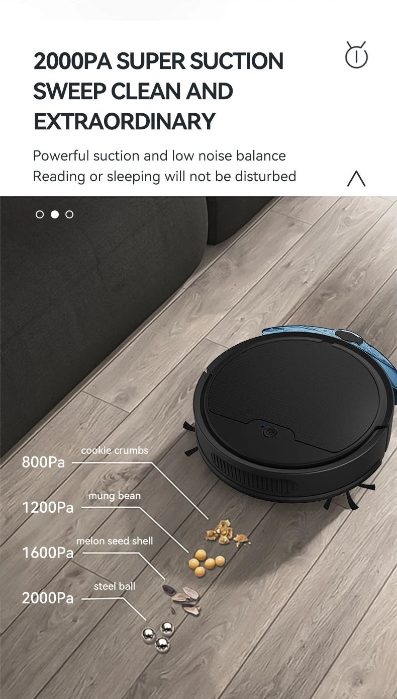 New  3 In 1 Sweeping and Vacuuming Wireless Vacuum Cleaner Smart Sweeping Robot Home Sweeper Sweeping Robots For Home