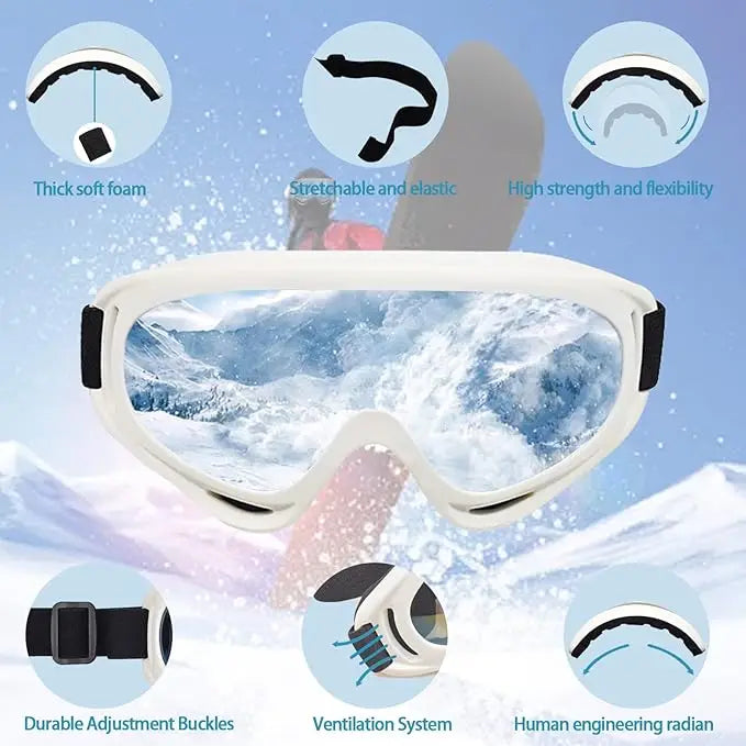 Outdoor Sport Ski Goggles Anti fog UV400 Protection Ski Mask Male Female Anti-Fog Big Face Snow Glasses Snowboard Skiing Eyewear