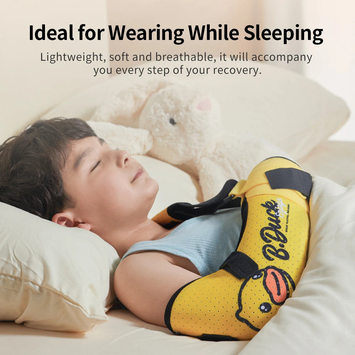 VELPEAU Kids Arm Sling Shoulder Immobilizer with Waist Strap, Sponge Filled Design, Arm Support Brace for Children, Boys, Girls