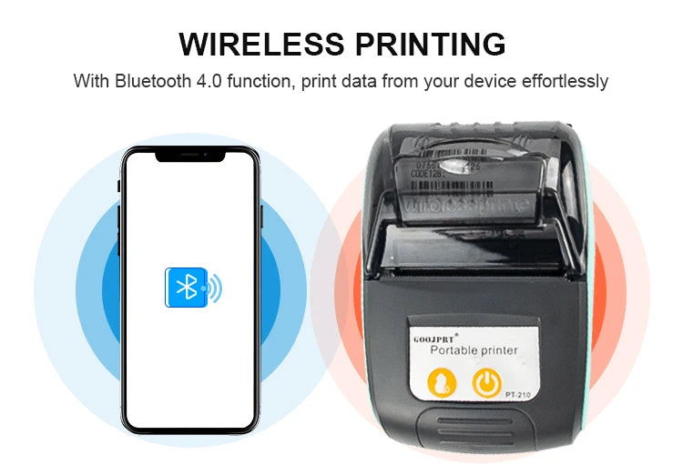 Mini Receipt Printer Portable, Bluetooth, Ticket ,Bill Receipt, POS, iOS/Android