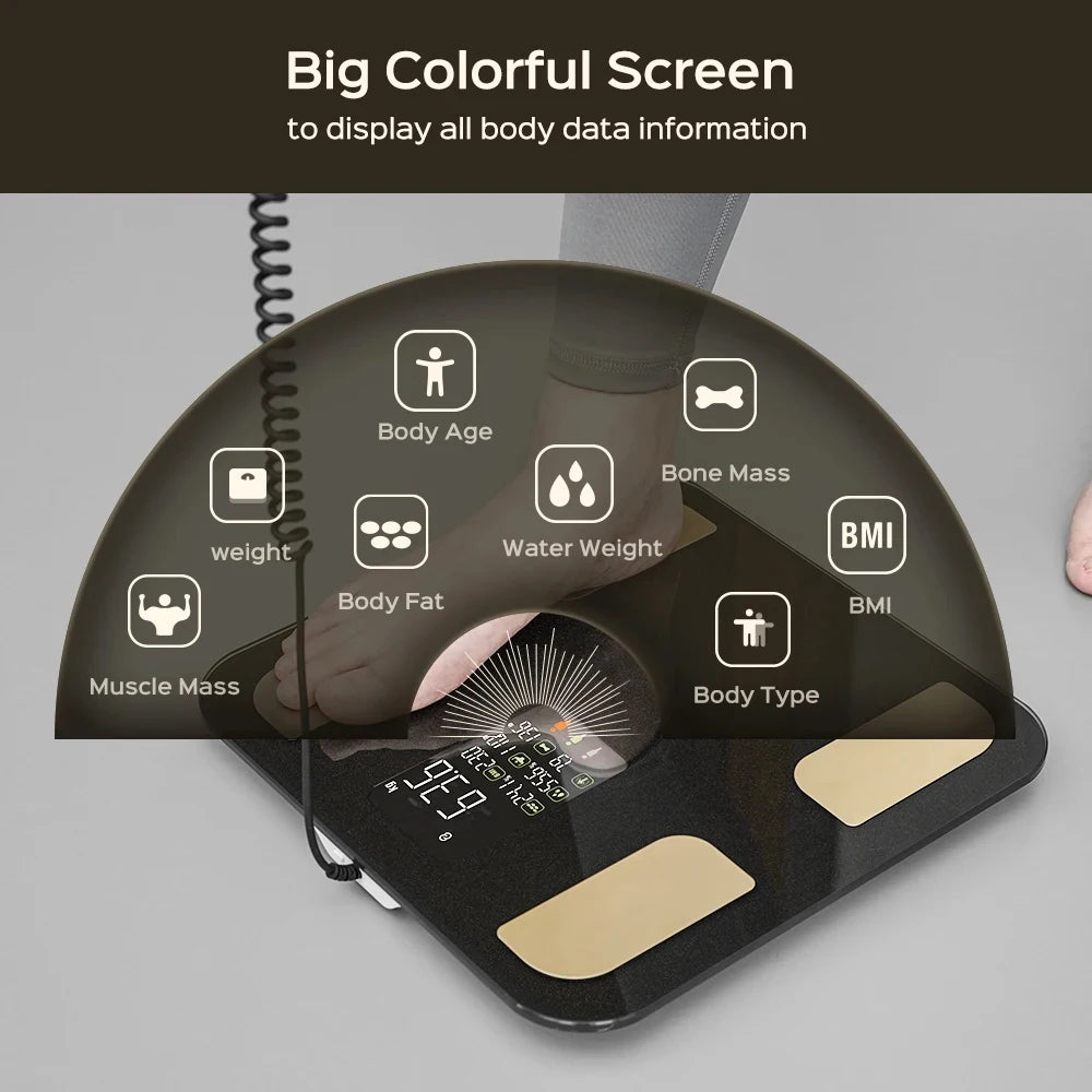 Smart Bioimpedance Scale New Smart Body Composition Scale Digital Scale Body Fat Weight Scale Balance Bioimpedance Scale