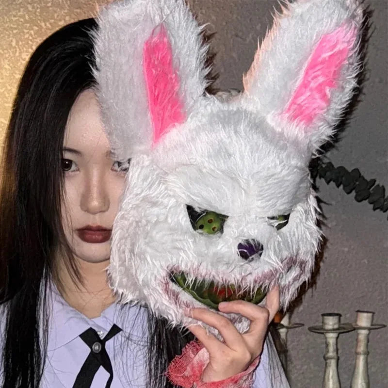 Cartoon Bear Rabbit Halloween Cosplay Face Mask Fancy Party Stage Make-up Scary Head Cover Carnival Costume Prop Masquerade Mask