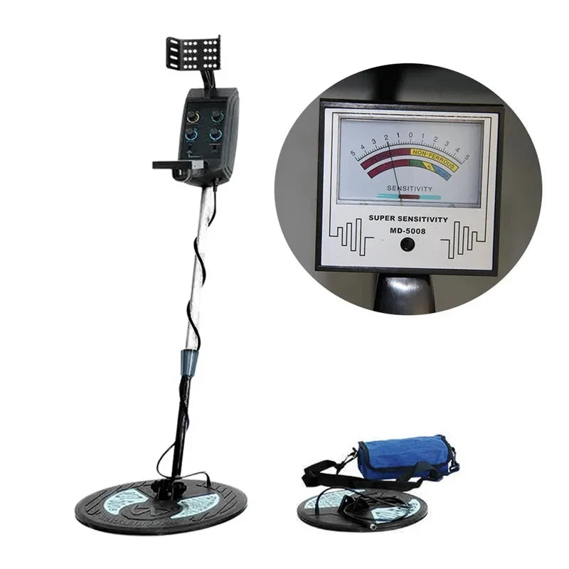 MD-5008 Underground Metal Detector Gold Digger Max Detection Depth 3.5m,Two Coils Included , Pinpointer Headphone Optional