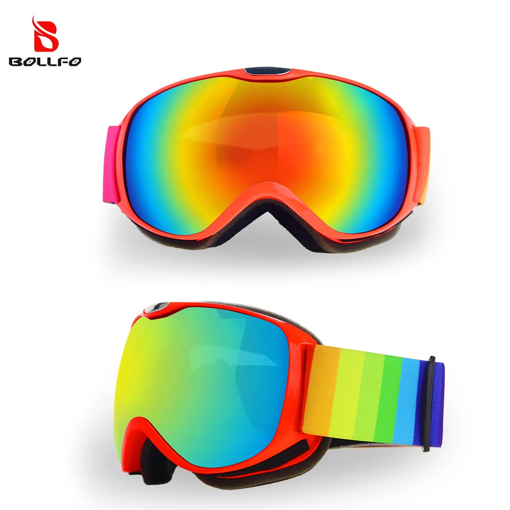 Kids Ski Goggles for Age 4-14 Anti-fog Double Layer UV400 Snow Eyewear Outdoor Sports Winter Snowboard Children Skiing Glasses