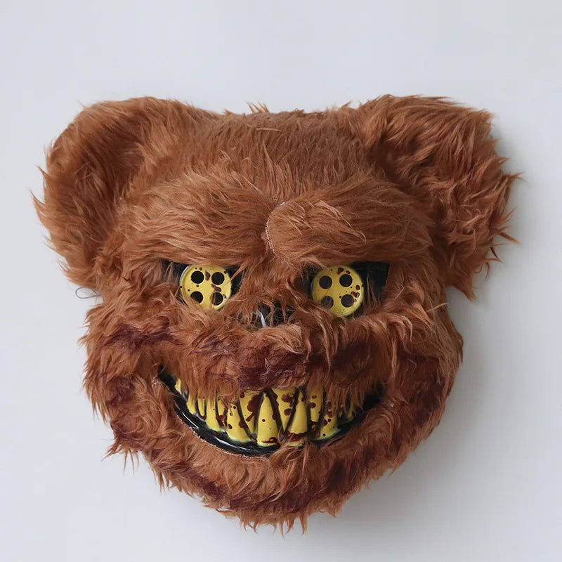 Cartoon Bear Rabbit Halloween Cosplay Face Mask Fancy Party Stage Make-up Scary Head Cover Carnival Costume Prop Masquerade Mask