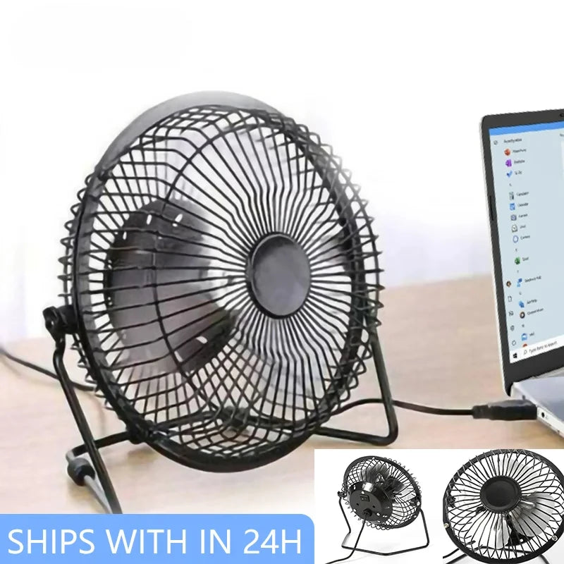 4-inch USB Strong Wind Silent MINI Fan Desk 360 Degree Rotatable Summer Cooling Portable Fan for Laptop Notebook Ofiice