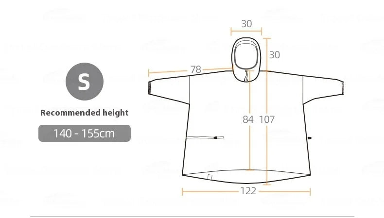 3F UL GEAR Sleeve Raincoat Lightweight Windproof and Waterproof PU5000mm 3D Silicon Coating Fabric About 180g Nylon Polyester