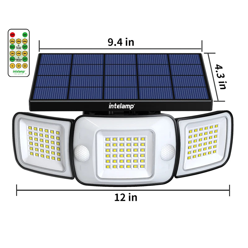 1200LM High Power LED Solar Light Motion Sensor Super Bright Solar Lamps Waterproof External Decoration Outdoor Garden Lantern