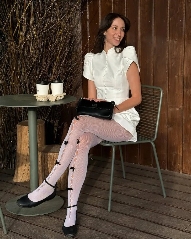 Trendix Button Patchwork Elegant Dress For Women Fashion Pleated Short Sleeve Short Dresses Femme Office Commuter A-Line Dress