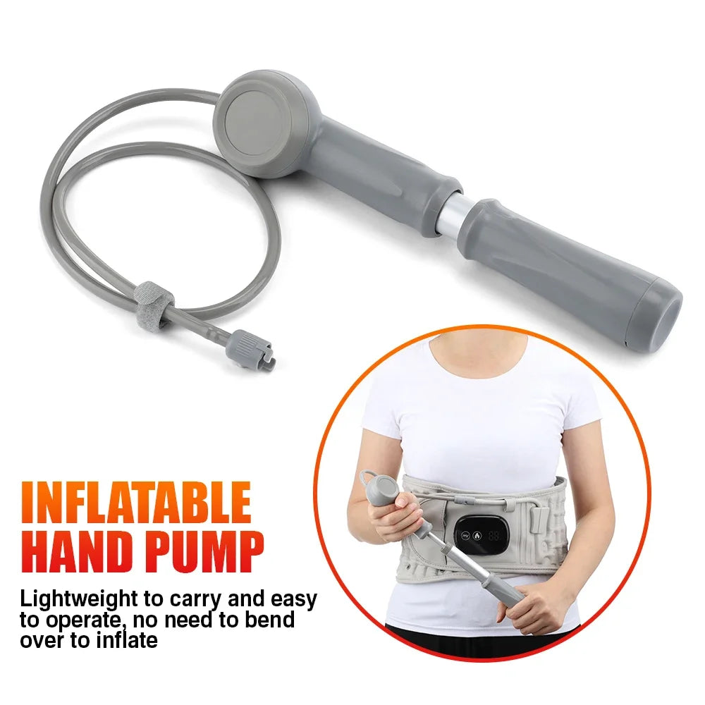 Lumbar Traction Device Heating Airbag Inflatable Decompression Back Belt Hot Compress Massage Men Women Waist Support Belt