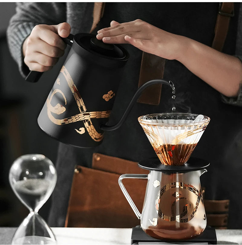 MHW-3BOMBER 220V Electric Kettle Gooseneck Pour Over Kettle Coffee Pot Precise Control Heating Water Boiler Barista Tool