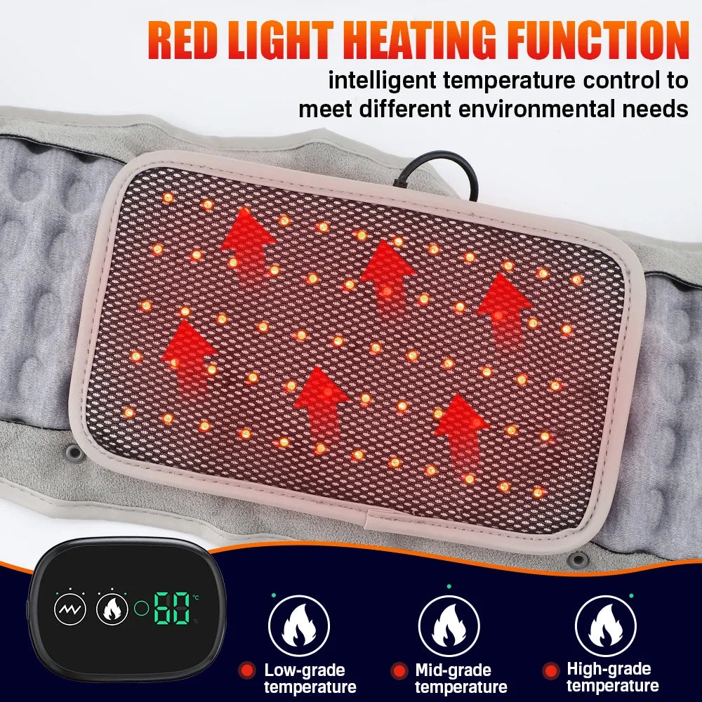 Lumbar Traction Device Heating Airbag Inflatable Decompression Back Belt Hot Compress Massage Men Women Waist Support Belt