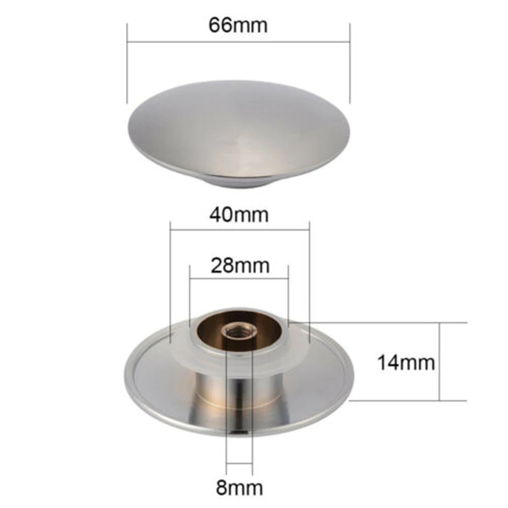 Brass Chrome Pop Up Basin Waste Drain Filter Bathroom Sink Push Button Click Clack Plug Hair Catcher Bathtub Drain Stopper