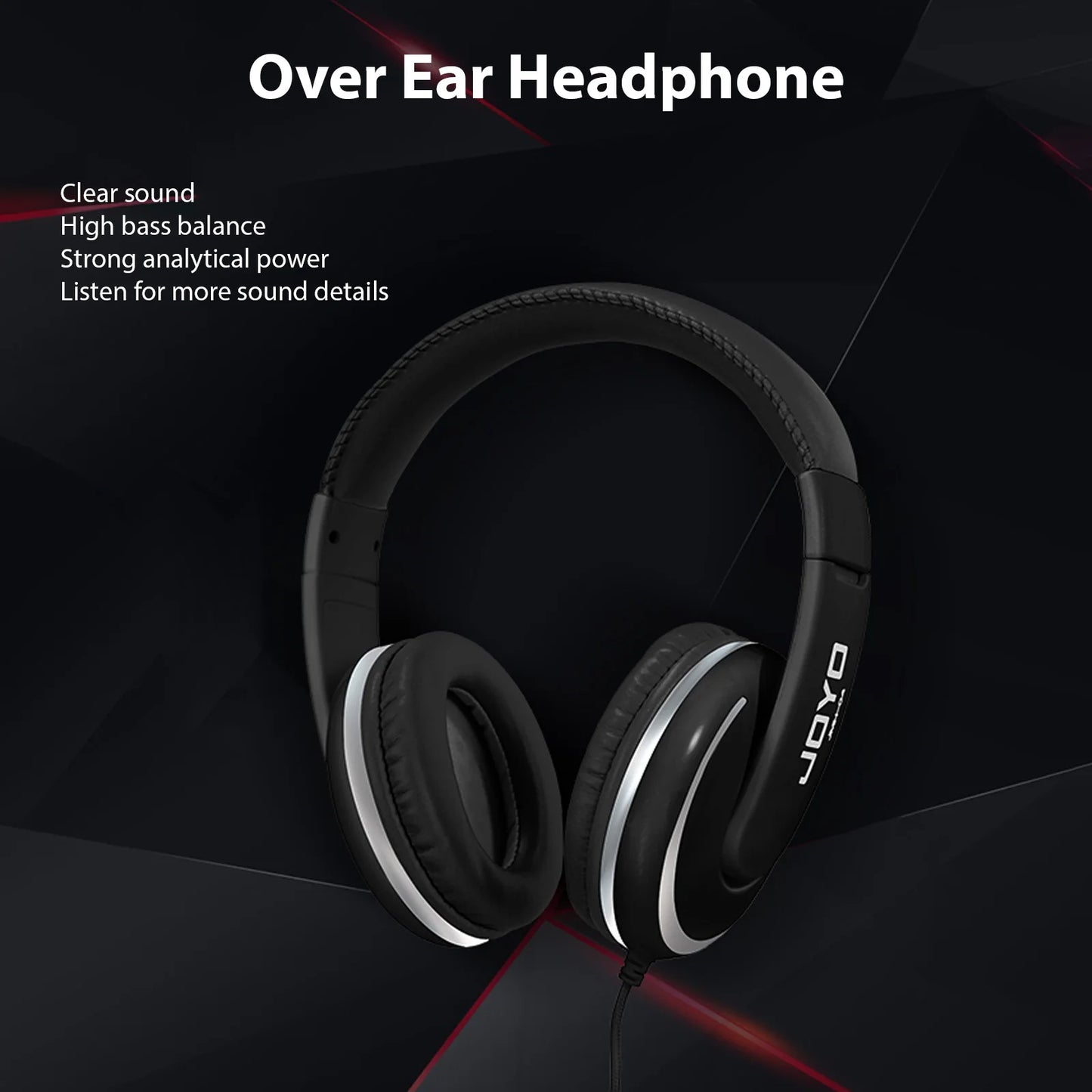 JOYO Over Ear Headphone Wired Headphones Stereo Sound Headsets 40mm Driver Comfortable Headphones Clear Balanced Sound