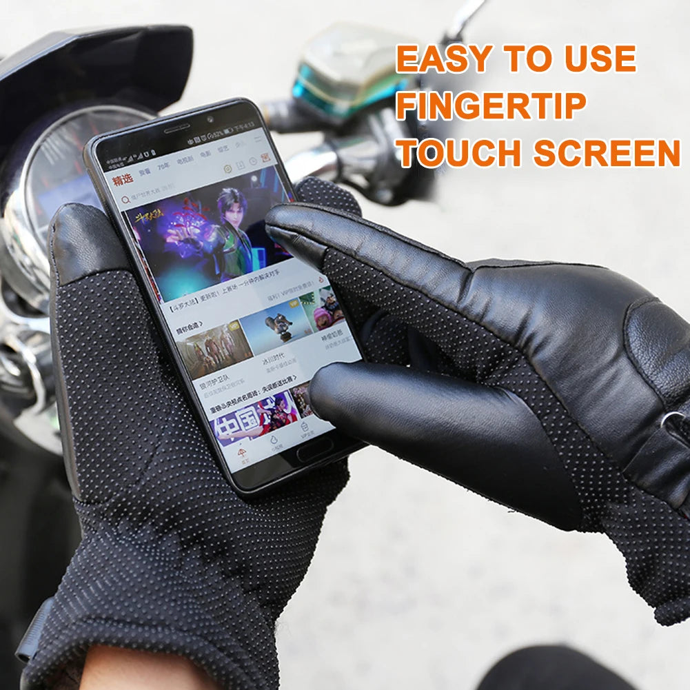 Heated Full Finger Mittens Touch Screen USB Warm Hand Heating Gloves Windproof Constant Temperature for Skiing Riding Hiking