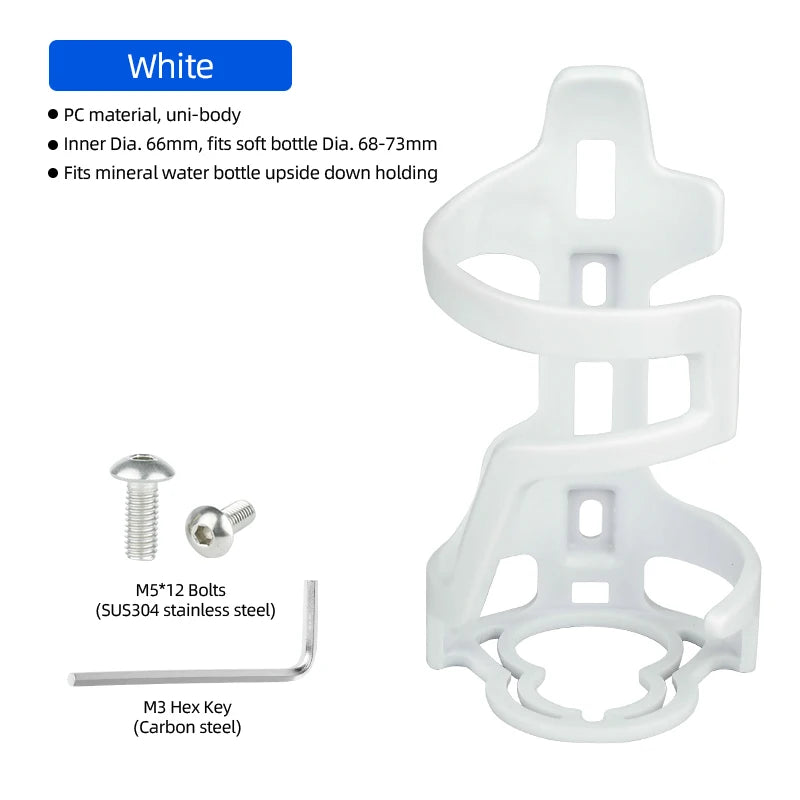 Deemount Bicycle Water Bottle Holder 65mm PC Mold-in Plastic Bottle Cage Carrier Rack Light Weight  Cycling Parts BKG-008