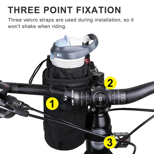 Rhinowalk Handlebar Bag Cycling Water Bottle Carrier Pouch MTB Bike Kettle Bag Riding Handlebar Bag Bicycle Accessories