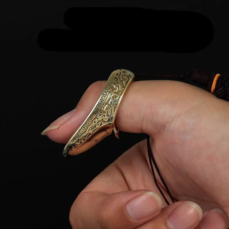 Archery Thumb Finger-Handmade Traditional Brass Wrist Archery Thumb Ring Finger Protector 16-24mm