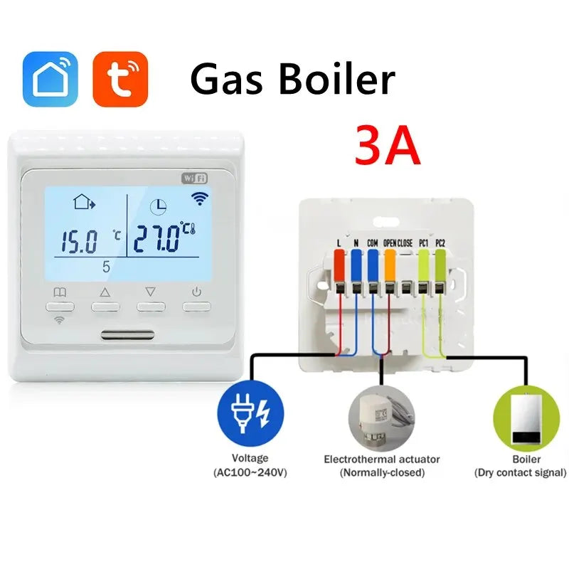 WiFi Smart Tuya Thermostat for Electric Floor Heating Water/Gas Boiler Temperature Remote Controller with Google Home & Alexa