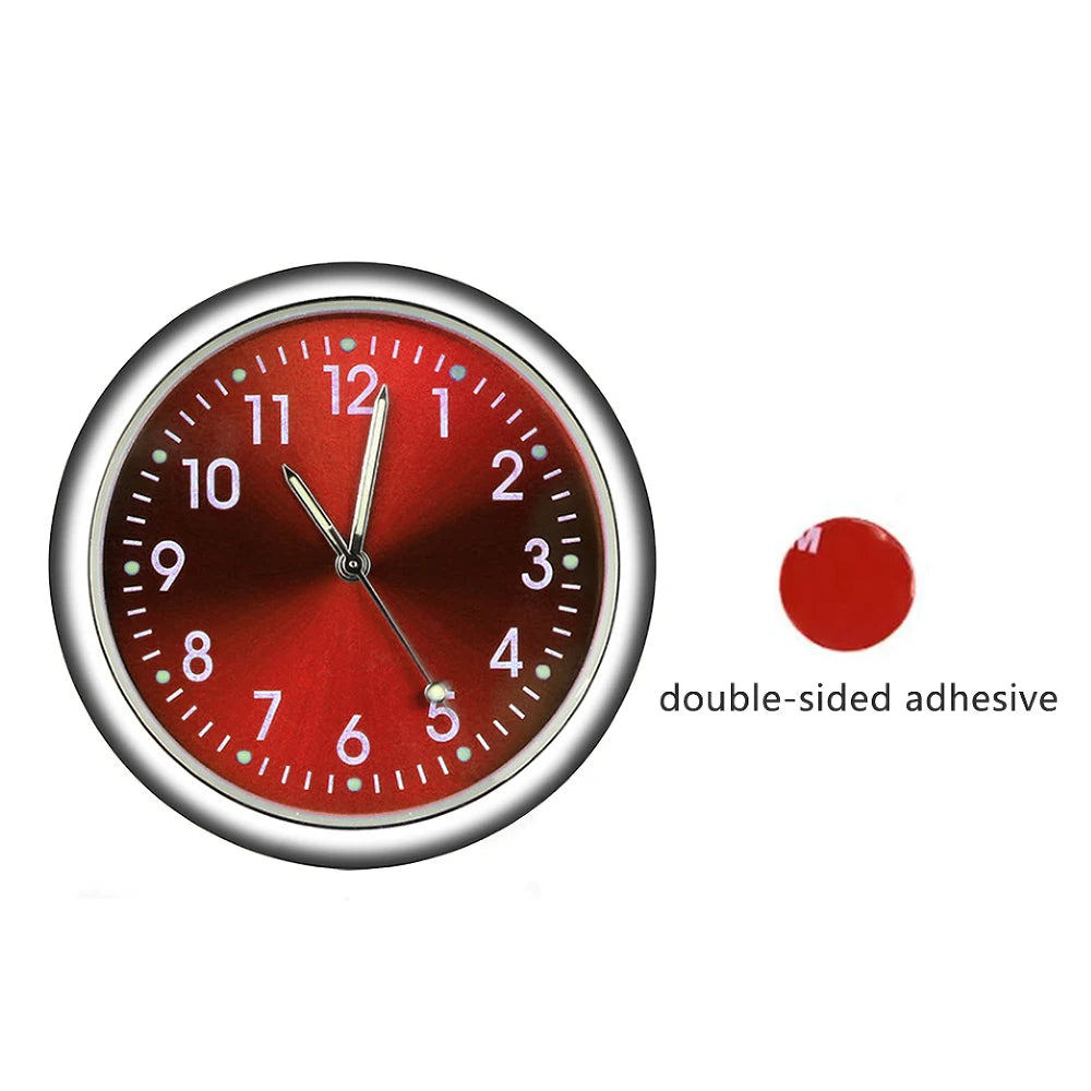 40Mm Luminous Car Clock Waterproof Mini Electronic Clock Quartz Watch Bicycle Motorcycle Watch Auto Dashboard Clock In Car