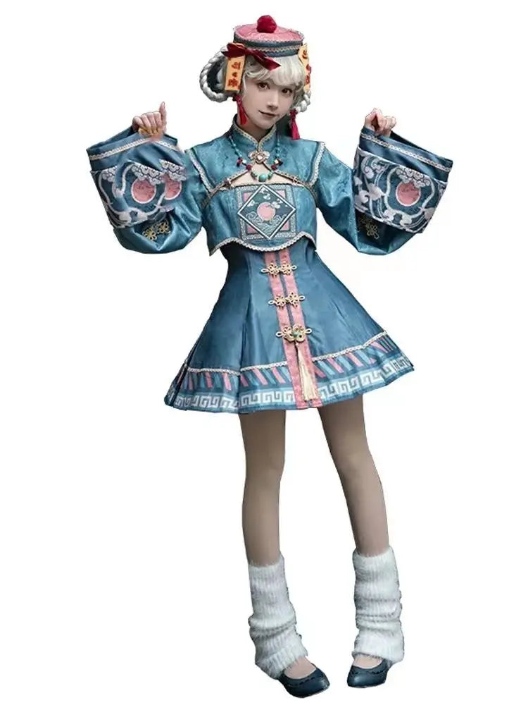 Vampire Easter Zombie Costume Cosplay Women Lolita Dress Hat Wig Anime Maid Chinese Carnival Party Gothic Clothes Skirt Outfit