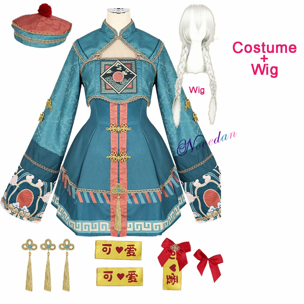Vampire Easter Zombie Costume Cosplay Women Lolita Dress Hat Wig Anime Maid Chinese Carnival Party Gothic Clothes Skirt Outfit