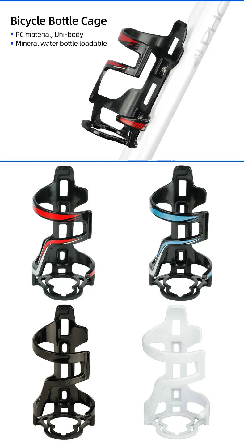 Deemount Bicycle Water Bottle Holder 65mm PC Mold-in Plastic Bottle Cage Carrier Rack Light Weight  Cycling Parts BKG-008