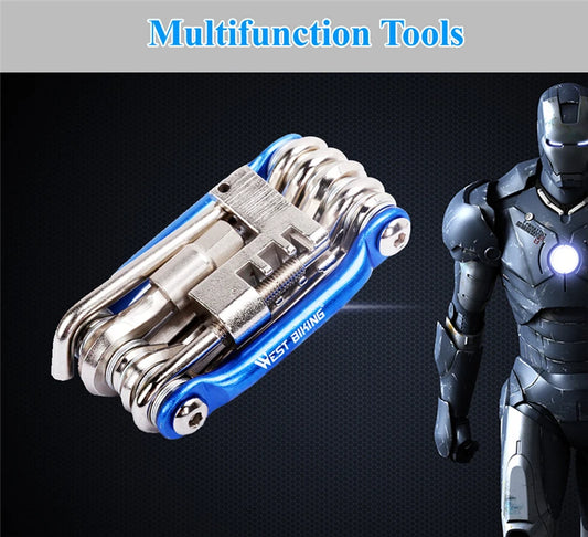 WEST BIKING 11 in 1 Bicycle Repair Tool  Multifunction Bicycle Repair Set  MTB Road Bike Repair Tools Kit  Wrench Screwdriver