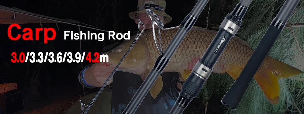 BIUTIFU 3.75lbs Telescopic Carp Fishing Rods 3.0/3.6/3.9/4.2m T800 Carbon Travel Spinning Surfcasting 40-180g Lake Sea Hard Pole