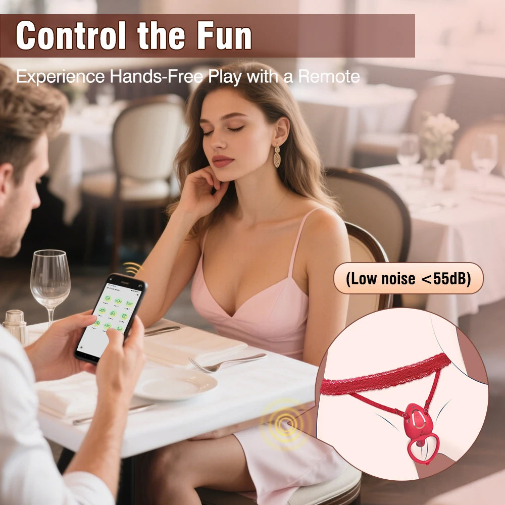 App Control Wearable Panty Vibrator Female 9 Vibration with Wireless Control Penis Ring Clitoral Stimulator Adult Sexy Toys 18+