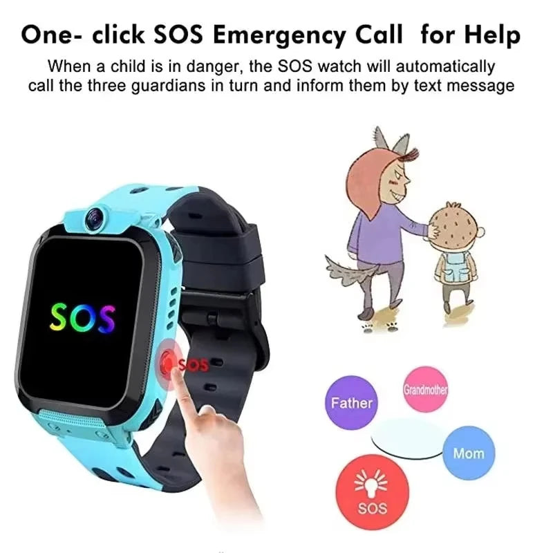 VIVO Kids 4G Smart Watch Sim Card Call Child SmartWatch SOS GPS Location Tracker Camera Waterproof Watch Gift For Ios Android