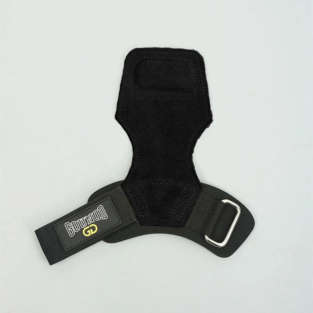 Wrist Straps for Weightlifting Double Layers Cow Leather Gloves Women Men Deadlift Maximum Grip Support Bench Press Pull-up F18