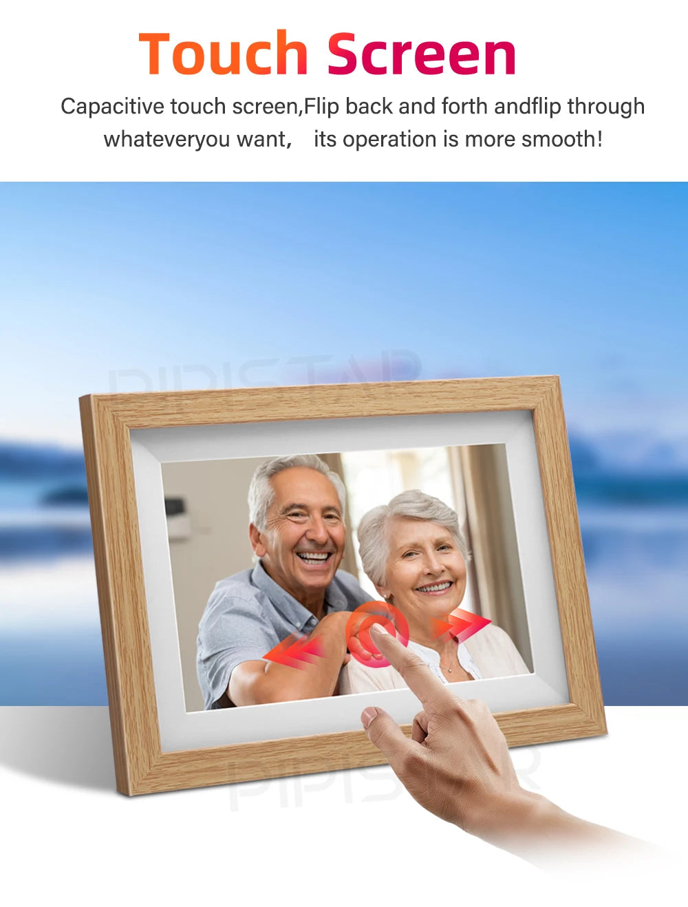 10.1-inch WiFi smart digital photo frame Frameo digital photo frame with high-definition IPS touch screen automatic rotationPicture FramesGoWisse.com