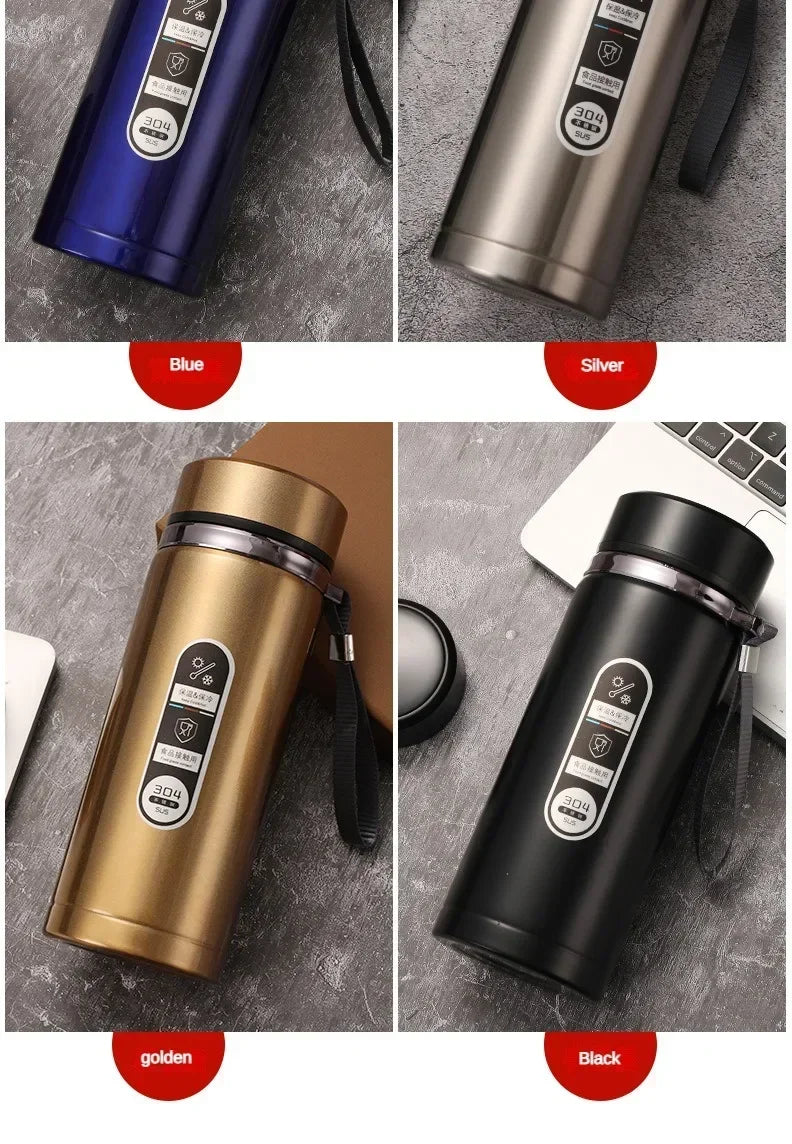StainlessSteel Thermos Bottle with LED Temperature Display, 500-1000ML