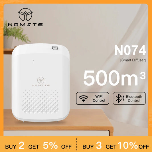 NAMSTE Smart Aroma Diffuser Hotels professional Fragrance Diffuser 1000m³ Large Room Aroma Machine With Fan Bluetooth ControlGoWisse.com