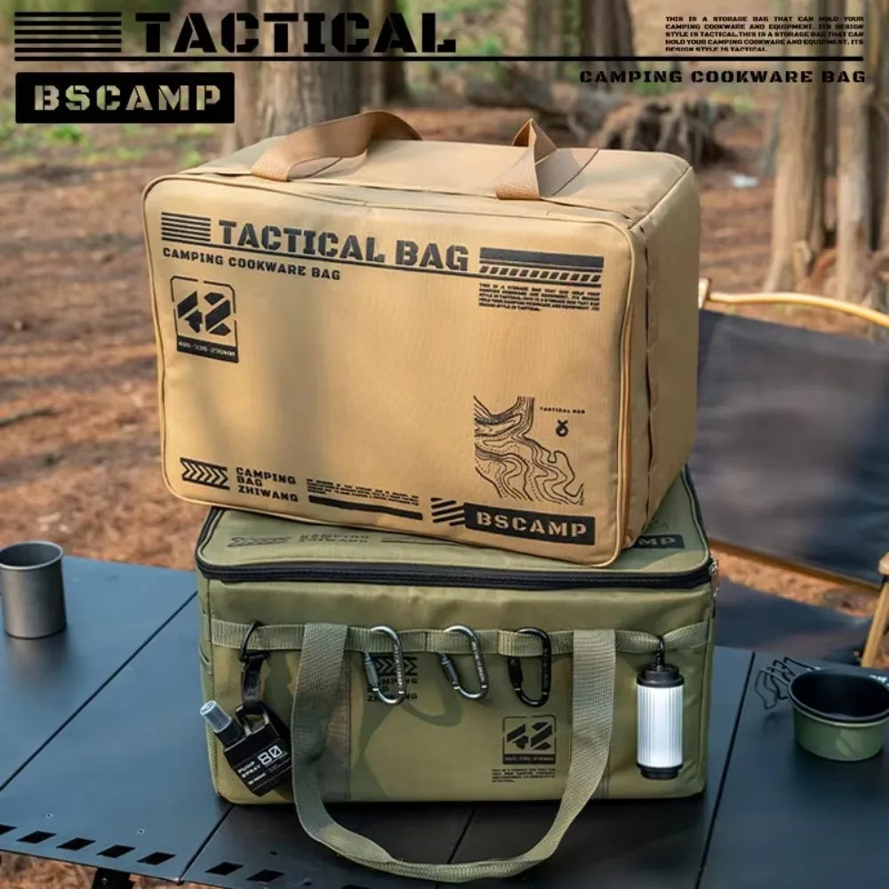 Tactical Camping Storage Bag, 26L Camping Luggage Bag for Hiking, Large Space Cookware Tableware Storage Bag for Picnic