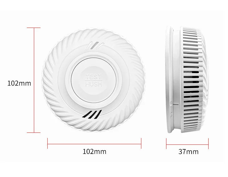 Built-in 10 Year Battery Smoke Detector WiFi Function Tuya Smart Home Parlor Child Room Kitchen Shop Fire Sound Alarm SensorSmoke DetectorsGoWisse.com