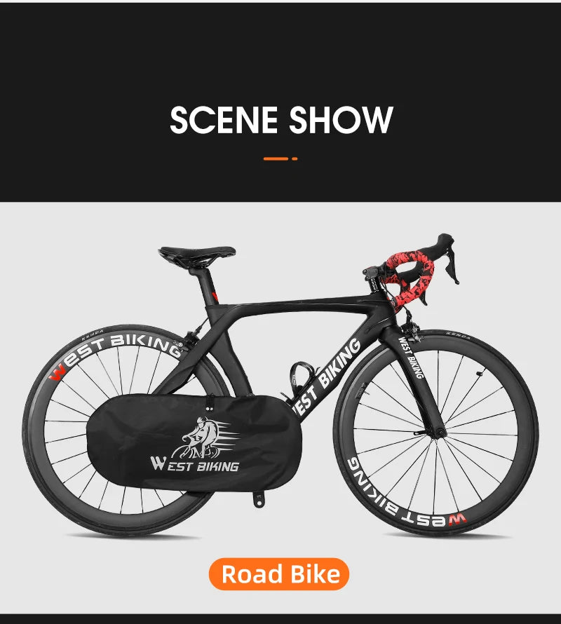 WEST BIKING Bicycle Chain Protector Cover Waterproof Dustproof MTB Road Bike Chainwheel Protection Cover Cycling Equipment