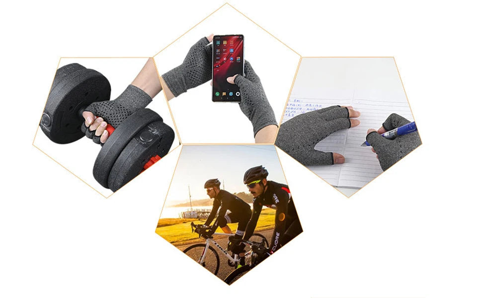 1 Pair Anti Arthritis Health Compression Therapy Gloves Rheumatoid Hand Pain Wrist Rest Sport Safety Glove Comfortable