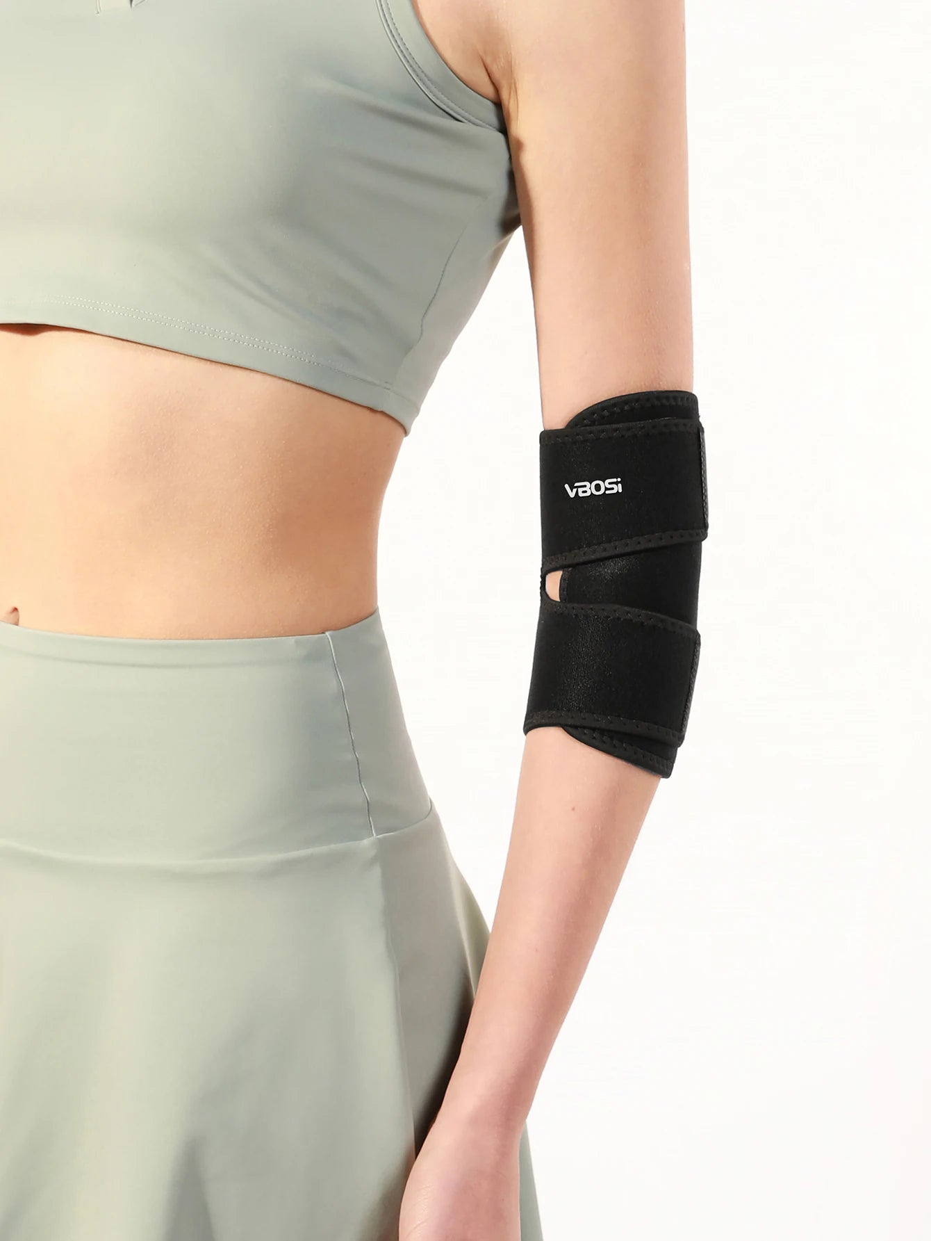 1 Piece Unisex Adjustable Neoprene Elbow Support Brace - Comfortable Sports Fitness Protector for Men and Women