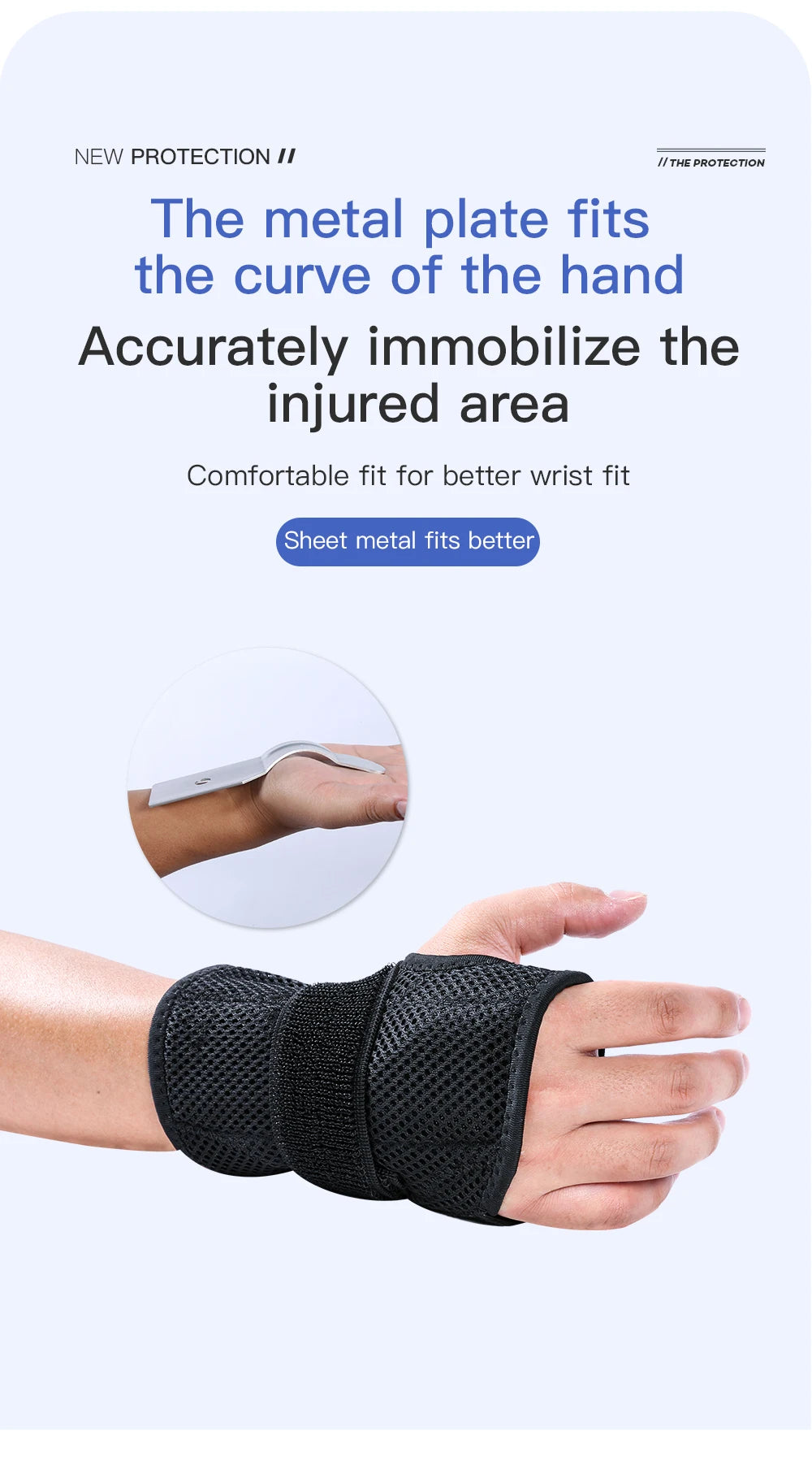 1PCS Wrist Splint Carpal Tunnel Protector Wrist Support Hand Brace Palm Wrap Wrist Injury Fracture Fixed Orthopedic Wristband