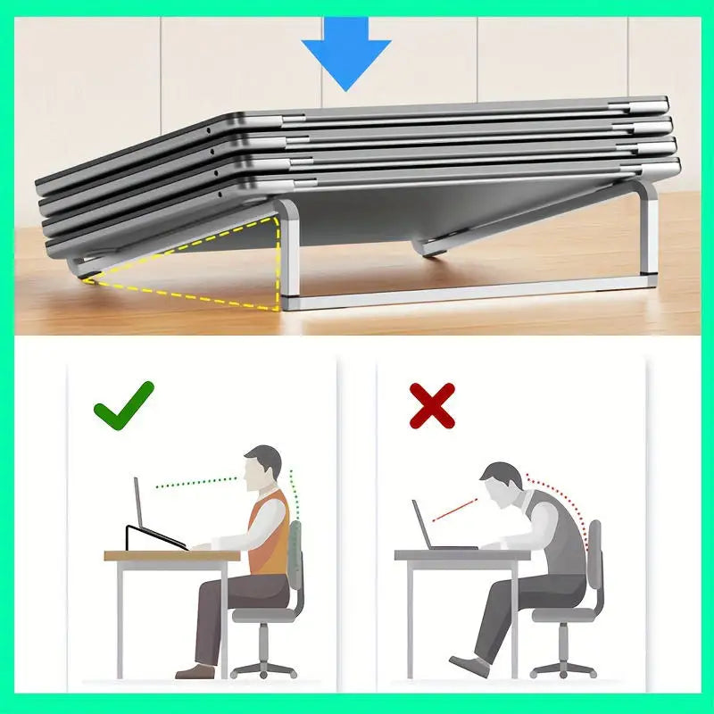 Universal Laptop Stand Foldable Adjustable Aluminum Alloy Notebook Holder Desktop Bracket for MacBook Air Pro Xiaomi