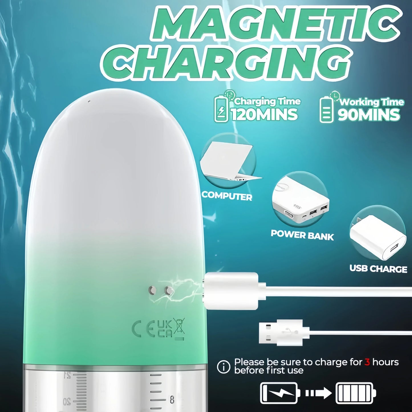 IPX7 Waterproof Electric Penis Pump for Enlargement Man Vacuum Pump Enlargement Extend Pump 4 Suction Levels 2 Silicone Sleeves