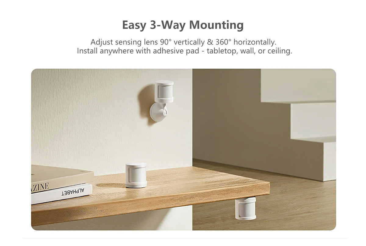 New Aqara Motion Sensor Smart Human Body Sensor Body Movement Wireless ZigBee Gateway Smart Home for Alexa Mijia Apple Homekit