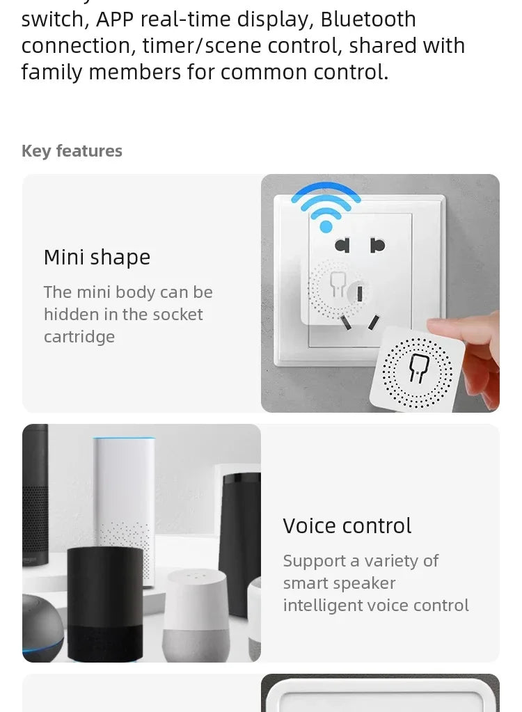 16A/20A Wifi Smart Switch DIY Smart Home Light Switches Module 2 Way Control Work with Tuya Smart Life Alexa Google Home Switch